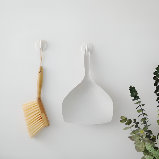 Dustpan with broom